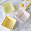 Confezioni regalo 10 pz Crema Retro Cake Box Dipinto a mano Dipinto ad olio Bento Picnic Plastica