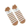 Frauen Socken Nette Haustier Tier Korallen Samt Plus Warme Hause Boden In Rohr Calcetines Mujer Weihnachten