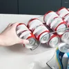 F￶rvaringsflaskor kylsk￥p kan boxas f￤rskt makande ￶ldryck soda transparent utdragbar sortering flaskbehandling