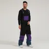 Pantaloni da sci spessi uomo donna tuta da sci dritta tuta bavaglino impermeabile inverno caldo antivento sport all'aria aperta snowboard