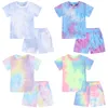 Ensembles de vêtements Tie Dye pour Born Baby Boy Girl Vêtements Infant Print O-cou Casual T-shirts Shorts Survêtements Tenues Enfants Kid Global