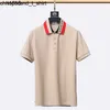 Designer T-shirt da uomo Uomo POLO burbrerys Polo da uomo moda nero bianco striscia colletto alla coreana pullover in cotone ricamo