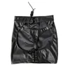 Articles de beauté Mini jupe porno sexyy Lingerie culotte en cuir noir culotte robe en latex fétiche PVC érotique G cordes pour femmes Bdsm Bondage