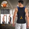 Men's Body Shapers Men Fitness Corset Sauna Sweat Shaper Neoprene Vest Waist Trainer Shapewear Zipper Modeling Strap Double Belt