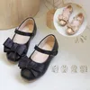 Flat Shoes Children Princess School Gold Silver Black Leather Party Dress Little Girls Baby Casual Sneaker