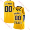 Le basket-ball universitaire porte un maillot de basket-ball cousu sur mesure pour jeunes Murray State Racers 0 Jaxon Edwards 1 Braxton Stacker 2 Rob Perry 4 Patrick Chew 10