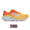 2023 Nuevas zapatillas HOKA ONE ONE Bondi Clifton 8 Carbon x 2 zapatillas de deporte para hombre triple negro blanco Amber Yellow canción de verano Nimbus Cloud hombres mujeres entrenadores de diseño