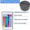 RGB 7 Colors Luzes L￢mpadas LED Base para L￢mpada de Ilus￣o 3D Bateria do painel de luz acr￭lica ou CC 5V Nights Crestech Stock EUA