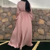 민족 의류 Mubarak Kaftan Moroccan Dubai Abaya Arabic Muslim Dress Turkey Abayas Women Robe Satin Longue Femme Vestidos Dresses