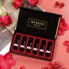 6pcs Velvet Matte Lipstick Waterproof Long Lasting Non-sticky Lip Balm Lasting Brown LipTint