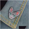 Pins Brooches Halloween Gifts Enamel Pins Creative Evil Mountain Cat Metal Lapel Hard Cute Badge Fashion Simple Design Jewelry Drop Dh49X