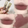 Lucidalabbra Vetro Smalto labiale Facile da colorare Velluto opaco Liquido Fango idratante Marrone rossastro Labbra sexy Cura Trucco Cosmetici da donna