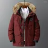 Men's Down 3XL Thicken Jacket With Big Real Fur Collar Warm Parka -30 Degrees Men Casual Waterproof Winter Coat Plus Size