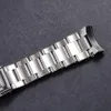 Titta på Band för 316L -serien Solid rostfritt stål Strap Male 22mm armband Vattentäta tillbehör Rivet Ritningsband247r