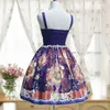 Lässige Kleider, japanischer Stil, Vintage-Renasssance-Druck, Lolita-Trägerkleid, Chiffon-Einteiler für Mädchen