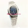 2020 neue Uhren Männer Luxus Ankunft 5712 1A-001 Automatische Uhr 40mm Blau Zifferblatt Edelstahl Transparent Glas Zurück Mode men2185