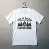 Herrar t skjortor herrar camping bomull casual t-shirts man sommar rolig tryckt grafisk tee rund krage korta ärmar överdimensionerad skjorta