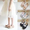 Flat Shoes Kids Princess School Золото серебряное черное кожаное платье для вечеринки маленькие девочки детские повседневные кроссовки