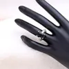 Wedding Rings Black Engagement Size 7 8 9 Fashion Jewelry Band Square Luxury Lady Cz Zircon Promise