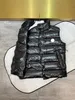 2022 Designer Men's Brand Women's Stand-Up Collar Down Vest Winter Jacket geborduurde borstbadge Warm jas