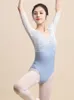 Stage Wear Ballet Suit Tights Adult Lace Mid-sleeve Dance Practice Female Art Test Base Training One-piece Gym