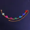 Неклеты Bohemia strinestone Multi -Rolor Anture Bracelet Bracelet Foot Jewelry для женщин