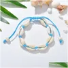 Charm Bracelets Trendy Handmade Sea Shell For Women Bohemian Beach Seashell String Rope Chains Fashion Boho Jewelry Gift Drop Deliver Dh3Vm