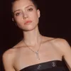 Collier porte-bonheur No.5, nouveauté de luxe, chaîne de bijoux fins, pendentif pour femmes, logo de créateur en cœur en or k