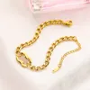 Fashion 18k Gold Bracelets Designed For Women Chain Bracelet Luxury Brand Jewelry Bracelet Classic High Sense Stainless Steel Accessories Charm Couple Love Gift