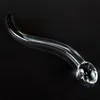 Beauty Items Plus Long Transparent Glass Penis Manual Insertion Rod G-Spot Snake-Shaped Female Masturbation Vagina And Anus Dual-Use sexy Toys