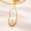18k позолоченные ожерелья с подвесками люксовый бренд дизайнеры жемчуг пара круг мода женские ожерелья из нержавеющей стали свадьба ювелирные подарки