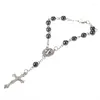 Bracelets de charme contas de plástico da moda Católica Rosário Cruzar Pingente Pingente para mulheres Bulbões de jóias Presentes religiosos