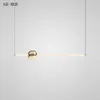 Lampes suspendues Forme d'art contractée et post-moderne Droplight Nordic Restaurant Designers Strip Light entre exemple de luxe