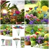 Garden Decorations 50Pcs Colorf On Sticks Artificial Pvc Butterfly Stakes Patio Craft Outdoor Yard Decor Indoor Flower Pots Party Su Dh0As