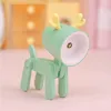 Luci notturne Mini Led Cartoon Cute Dog Deer Dinosaur Nightlights Pieghevole Pet Light Lampada da comodino per camera da letto per bambini Decorazione della stanza di casa