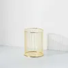 Rose Gold/Gold Wire Metal Pencil Holder Cup Pen Pot Drum vorm Make -upborstelhouders voor kantoorhuis