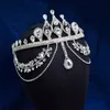 Pageant Wedding Bridal Crystal Rhinestone Headband Forehead Hairband Princess Crown Tiara Bling Headpiece Hair Accessories Jewelry