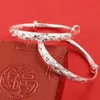 1 paire de Bracelets Anti-allergiques étoiles complètes pour bébé, en argent S9999, pour bébés et enfants, joli cadeau d'anniversaire