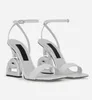 Designer Brands Keira Women Sandals Shoes Polished Baroquel Heels Pop Heel Leather Trimmed Sock Sandals Lady Dress Party Gladiator Sandalias Pumps