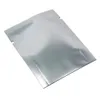 Warmteafdichting platte boventassen zilveren aluminium folie pakking zak open top gedroogde voedselpakket zak glanzende vacu￼m mylar folie zakjes tas