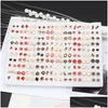 Stud 100 Pairs Assorted Styles Polymer Clay Hypoallergenic Earrings Lot For Kids Drop Delivery Jewelry Dhf8C