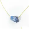 Pendant Necklaces Pendants Ornaments Irregar Natural Large Stone Crystal Necklace Miscellaneous Gold Drop Delivery Jewelry Dhnqc