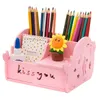 Multifonctionnel bureau bureau organisateur support de stockage bureau crayon stylo articles divers Badge boîte papeterie fournitures scolaires