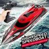 B4 Electric RC Boat 2.4Ghz Kid Toy 25km/h High-Speed Remote Control Racing Ship Water Speed Boat Children Model Toy HJ808 Boy Girl Gift