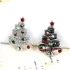 Perni Spille Cristallo Albero di Natale Bowknot Regalo per l'anno Fl Colorfl Strass Campana Cuore Sciarpa Clip Spilla Perni Drop Consegna Dhkpn