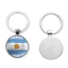 Keychains Lanyards 2021 Crazy Storbritannien Flagmönster Key Chain Car Keyring Holder Bag Pendant Charm Glass Keychain Jewelry WH DHDBO