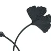 Candle Holders Wrought Iron Ginkgo Leaf Holder Metal Candlestick Ornament Crafts