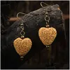 Dangle Chandelier 8 Colors Lava Rock Heart Shape Earrings Essential Oil Diffuser Natural Stone Drop Ear Rings For Women Fashion Ar Dhlop