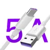 5A Super szybkie ładowanie USB Szybkie ładowanie 1m 3 stopy typu C USB Synchronizowanie danych Synchronizę dla Samsung S8 S20 Uwaga 10 LG Huawei Mate 30 Pro