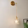 Wandlampen Japanse stijl Brass Led Lamp Modern bedlichten voor woonkamer gangpad Badkamer Verlichtingsspiegel Voorkant